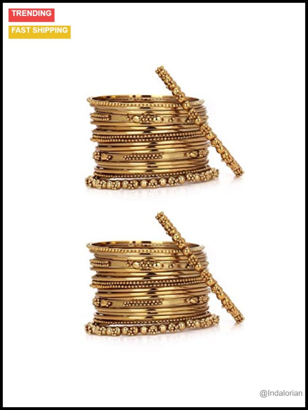 Oxidized Indian Metal Bangle Bracelets Set for Navratri Festivals